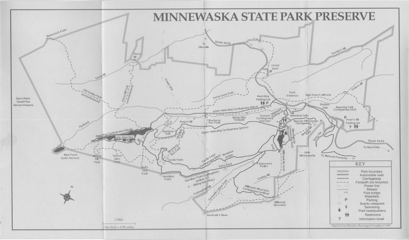 Hiking Pamphlet Map